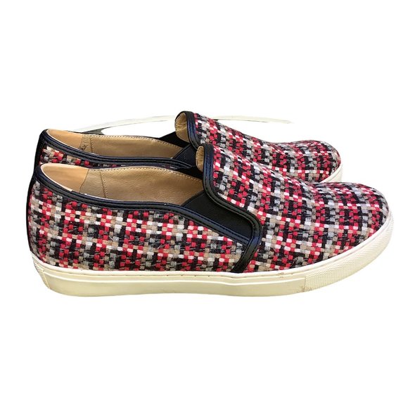 J/Slides Plaid Slip on Tweed Loafers 8 - Picture 4 of 8
